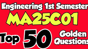 MA25C01|Important questions|Applied Calculus|Engineering Maths1|Important questions|Engineering king