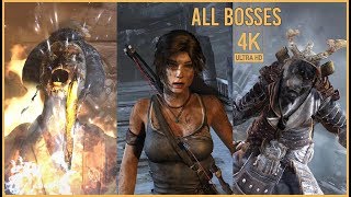 Tomb Raider - All Boss Fights / All Bosses & Ending (4K 60FPS)
