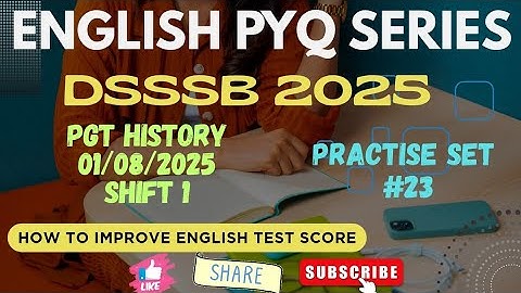 DSSSB ENGLISH PRACTICE SET 23#dsssbexamwindow @dsssbexamwindow 