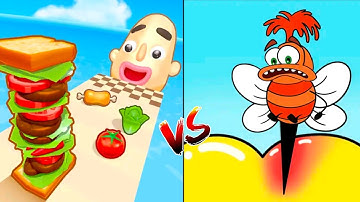 🍔 SANDWICH RUNNER 🆚 help me tricky puzzle Gameplay walkthrough mobile part 1