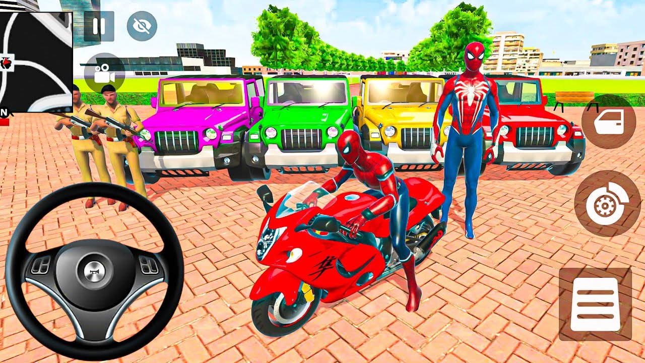 🐝 Indian Thift Auto Android Game 🌿 SuperMan & Spiderman Game😍G- Wagon & McQueen Car & Bike Showroom