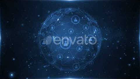 Online Connection Blue Background Loop 4k | Motion Graphics - Envato elements