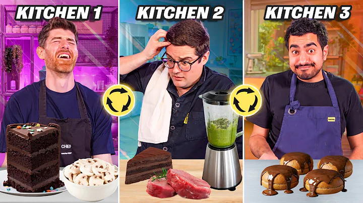 3 Chefs SWAP Kitchens Every 8 Minutes And Must Use... Chocolate Cake! | Sorted Food