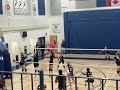 Hit followed by double block in middle