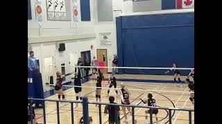 Hit followed by double block in middle