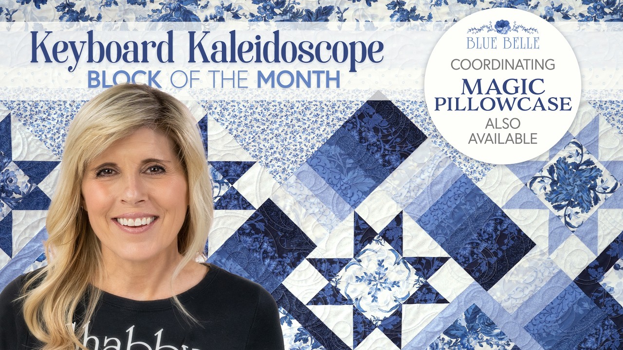 Introducing: Keyboard Kaleidoscope Block of the Month with Coordinating Magic Pillowcase