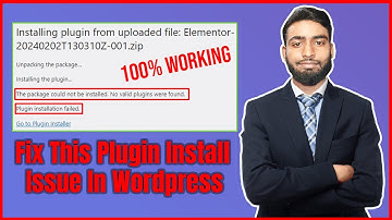 100% Fix "The package could not be installed. No valid plugins were found"