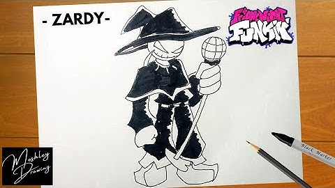 How to Draw ZARDY from Friday Night Funkin - FNF Characters