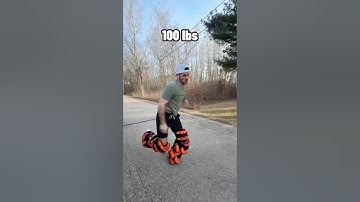 Sprinting with more and more ankle weights.