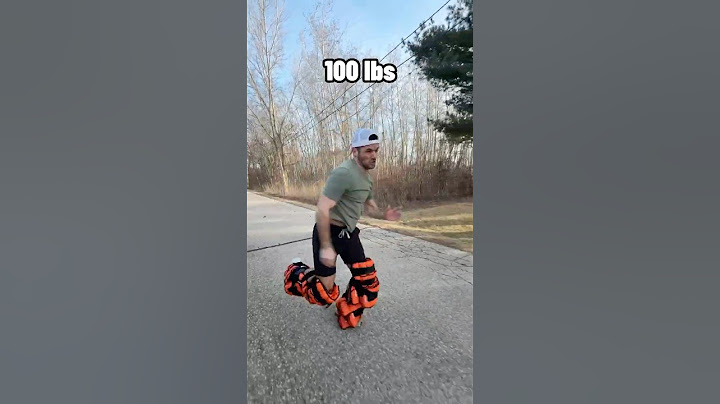 Sprinting with more and more ankle weights.