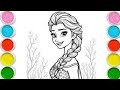 Cute Mermaid Drawing for kids, Painting &amp; Coloring for kids, Toddlers | Let's Draw Together