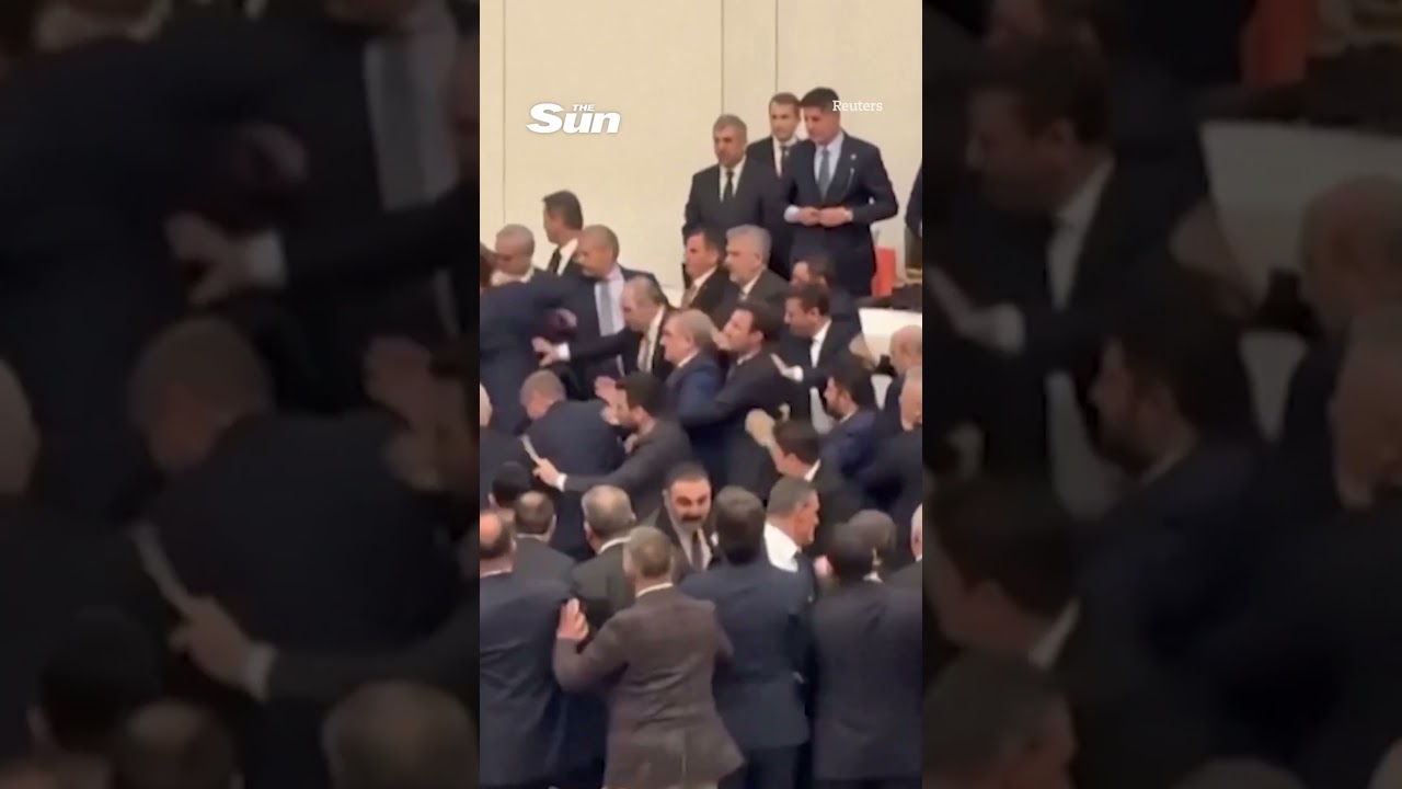 Brawl breaks out in Turkish parliament over controversial appointment 