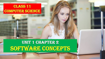 CLASS XI COMPUTER SCIENCE UNIT 1 CHAPTER 2 SOFTWARE CONCEPTS FULL