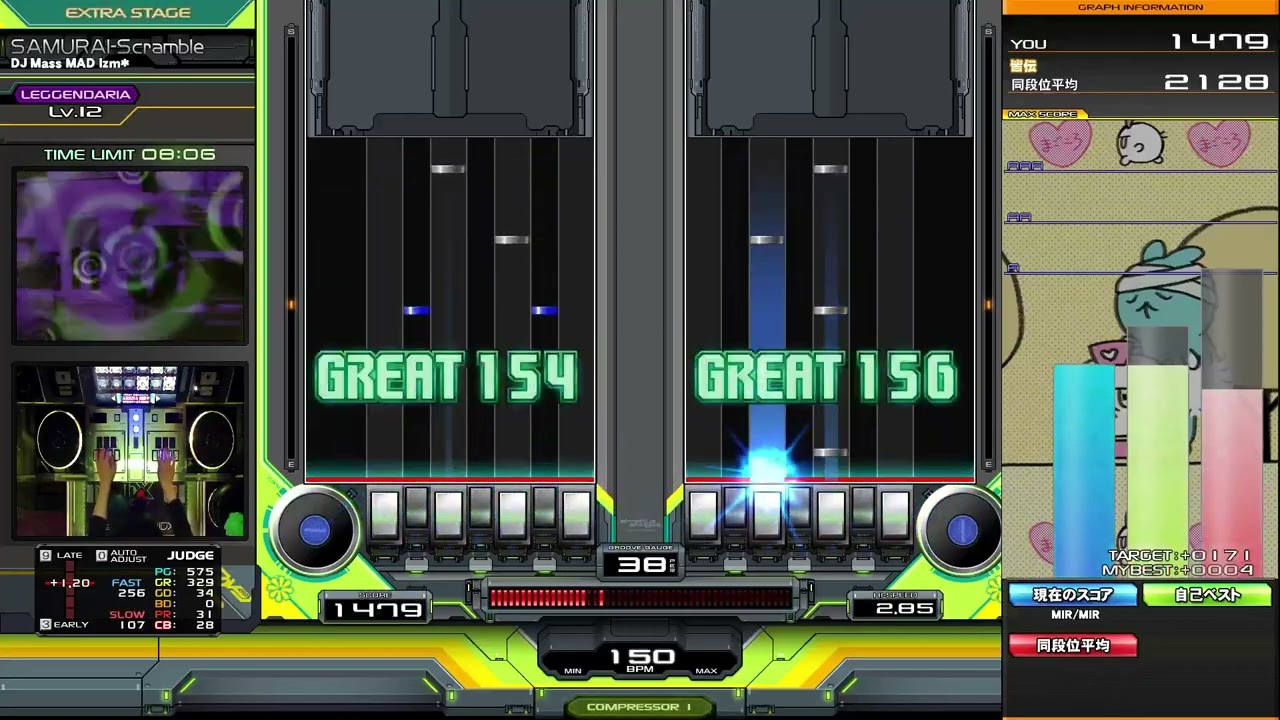 DP黒穴両鏡HARD【beatmania IIDX】SAMURAI-Scramble / DJ Mass MAD Izm*