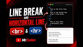 Line break and horizontal line in html for beginners. #html
