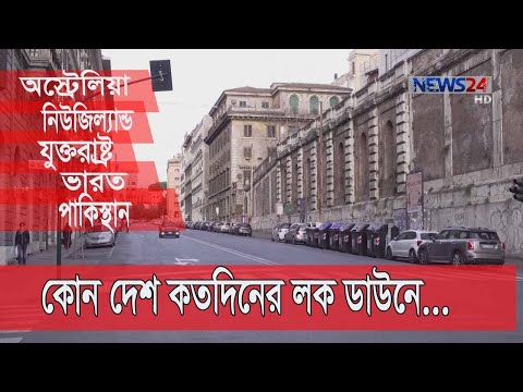 করোনার কারণে লক ডাউন করা দেশ ও সময়ের তালিকা 23Mar.20| Lock Downed Countries