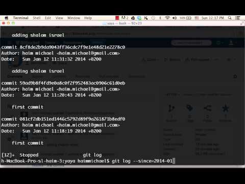Git Logs Time Duration