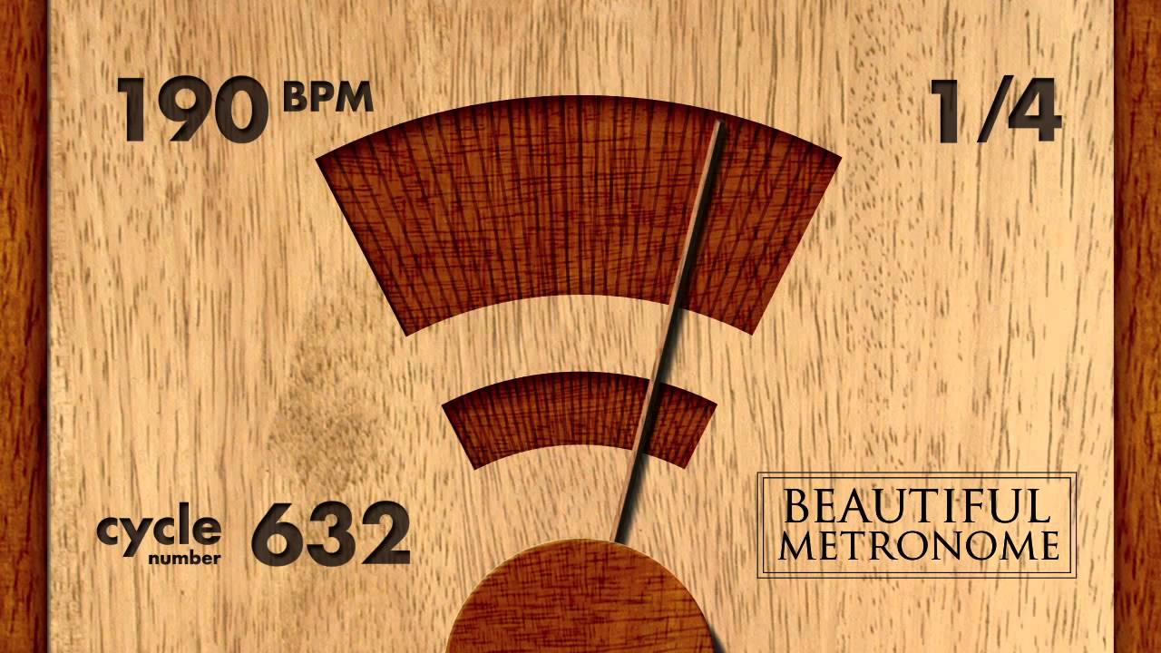 temporary 190 BPM 1/4 Wood Metronome HD
