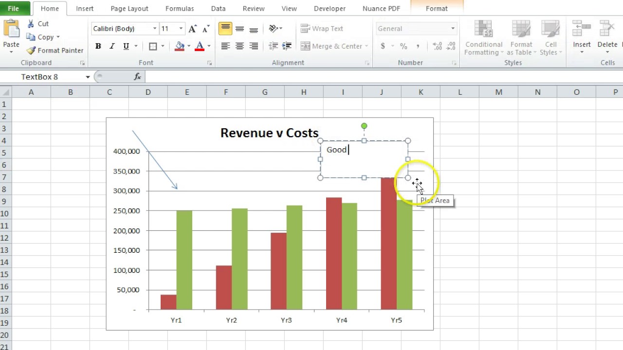 Add A Caption To Display Above The Chart