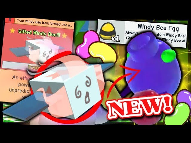 New Op Gifted Windy Bee Jelly Bean Bugs Roblox Bee Swarm Simulator Youtube - roblox beans