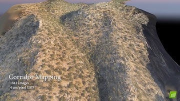 Corridor Mapping of Steep Terrain using eBee PLUS and Pix4D Mapper