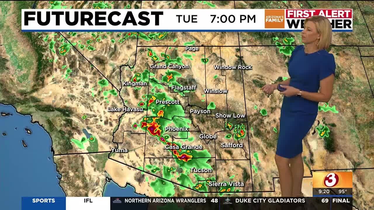 Monsoon activity to increase as heat sticks around in Arizona - YouTube