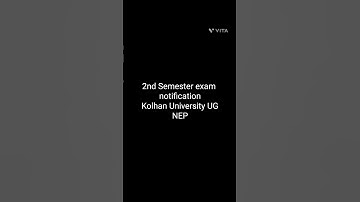 2nd Semester Exam Notification Kolhan University
