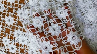 Lacy Crochet 🧶 Delicate Crochet Motif and Join Crochet Motif For Lace Crochet Pattern