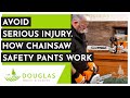 Chainsaw safety pants - with Douglas Forest &amp; Garden Ireland -  Chainsaw Safety Equipment Ireland