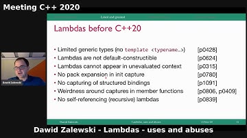 Lambdas - uses and abuses - Dawid Zalewski - Meeting C++ 2020