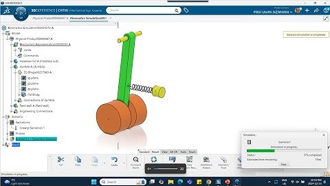 Tutorial 12 Pendulum Spring Supported Dynamic Scenario 3DEXPERIENCE R2025x