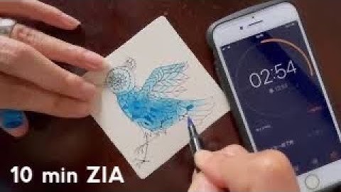 🇯🇵ゼンタングル10分レッスン【鳥のZIA】Zentangle 10 minutes lesson