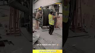 Heavy-Duty Cable Reel Handling Tools for Transporting and Installing Power Lines in Construction