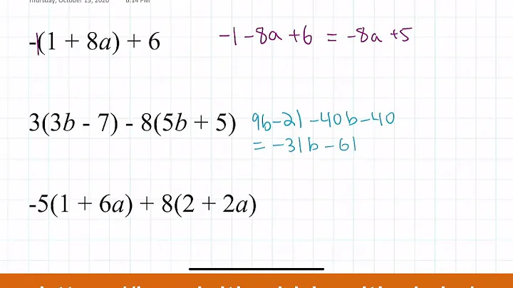 Removing Parentheses & Combining Like Terms