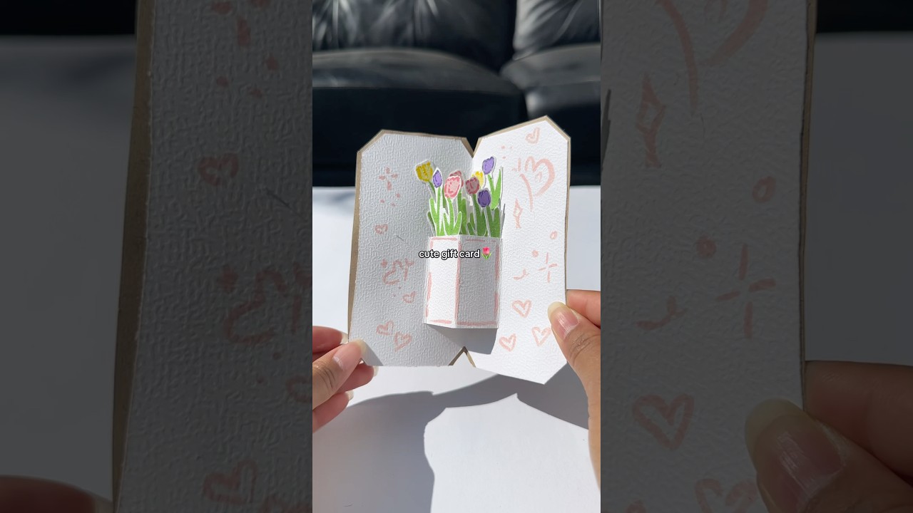 🌷💕diy POP-UP tulip gift card 