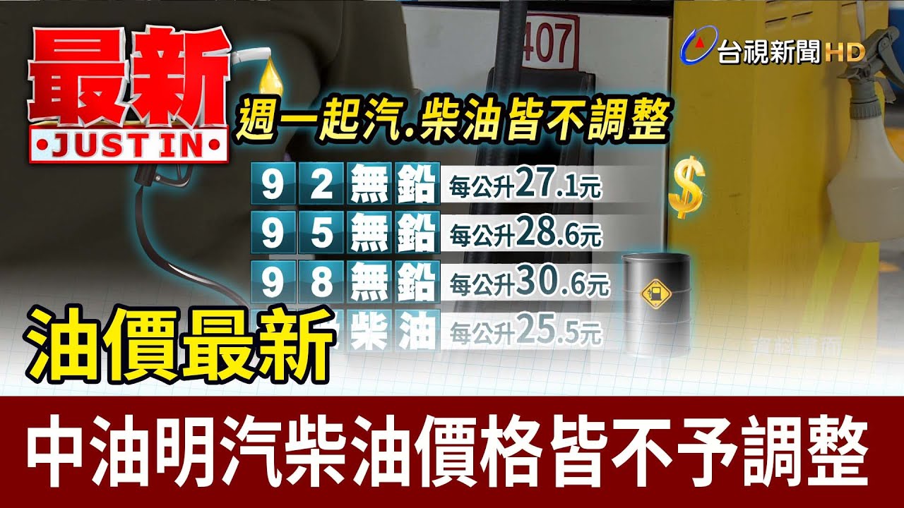 油價最新 中油明汽柴油價格皆不予調整【最新快訊】