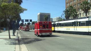 Long Beach Fire Dept. Truck 1 & Rescue 22