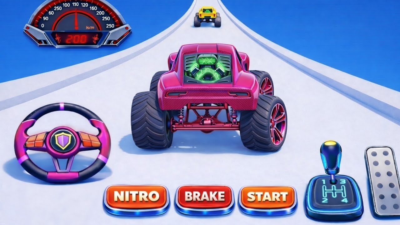 Monster Truck Extreme Stunt Racing Gameplay | Insane Mega Ramps, Massive Air Jumps & Epic Crash