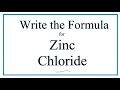 Zinc Chloride Formation and Properties
