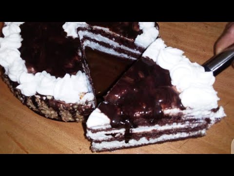 Easy Cream Cake Without Oven - With Moist Chocolate and Milk - Try this Delicious Dessert.