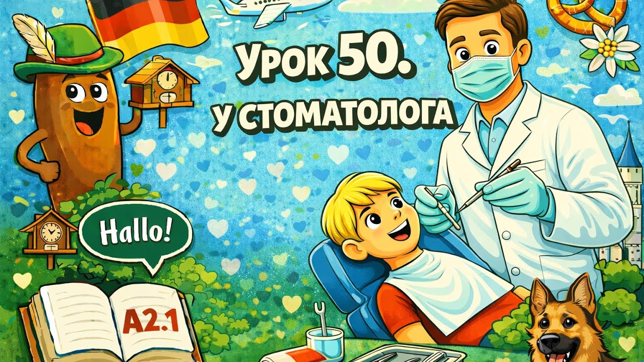 Урок 50. У стоматолога. Фразы для визита. Немецкий с удовольствием.