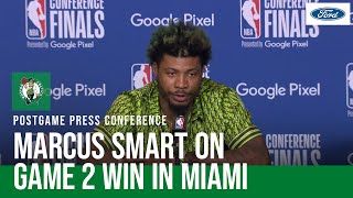 POSTGAME PRESS CONFERENCE: Marcus Smart on Game 2 win in Miami, guarding Jimmy Butler