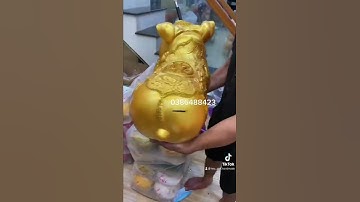 Heo đất tiết kiệm màu vàng to khủng 60cm