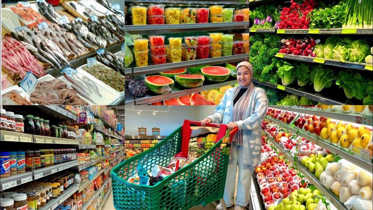 مشتريات شهر 12🌿بالأسعار والعروض🛒وجزء منها لخزين رمضان🌛+كنافه أساور تنافس أشهر المحلات😋