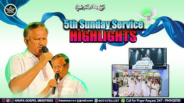 30-11-2025 || 5th Sunday Service Highlights || Pas.K.Prasad Garu || #KgmChurch