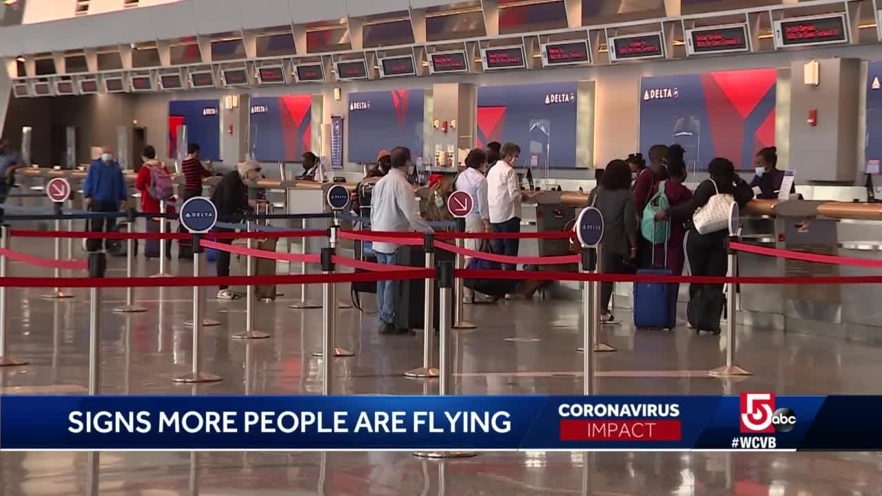 Small signs of air travel recovery at Boston Logan
