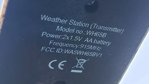 WH65B Ambient Weather Station Battery replacement