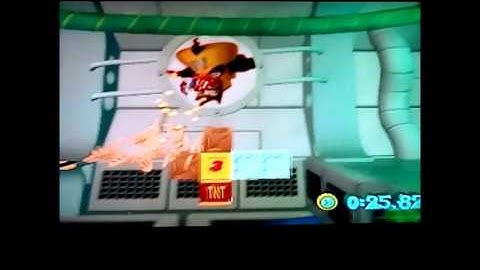 Crash Bandicoot"The Wrath of Cortex". Time Trial.Level 5."Compact Reactor" 32:64.