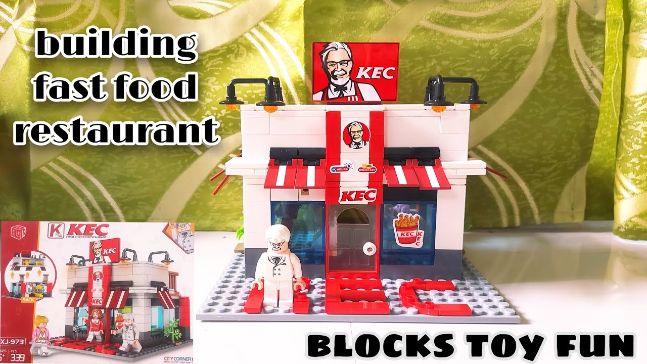 building fast food restaurant|blocks toy city