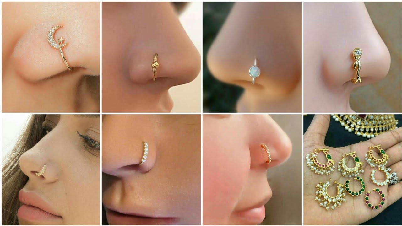 Women's Exotic Indian Round Gold Nose Piercing – Noita Designs